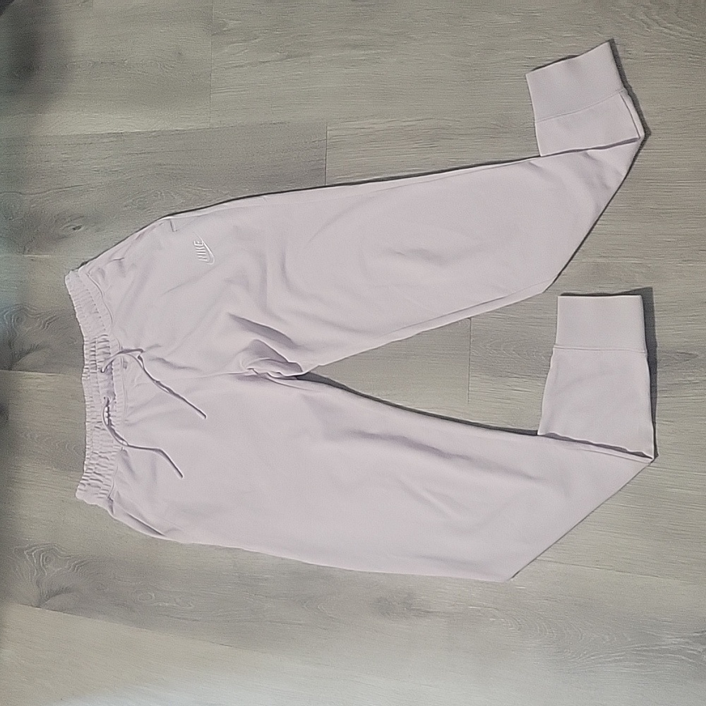 Nike Woman's Joggers Pants With Tie Waist, Pockets - Small Light Lavender
